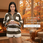 Fall Café Stripe Lounge Set Banner