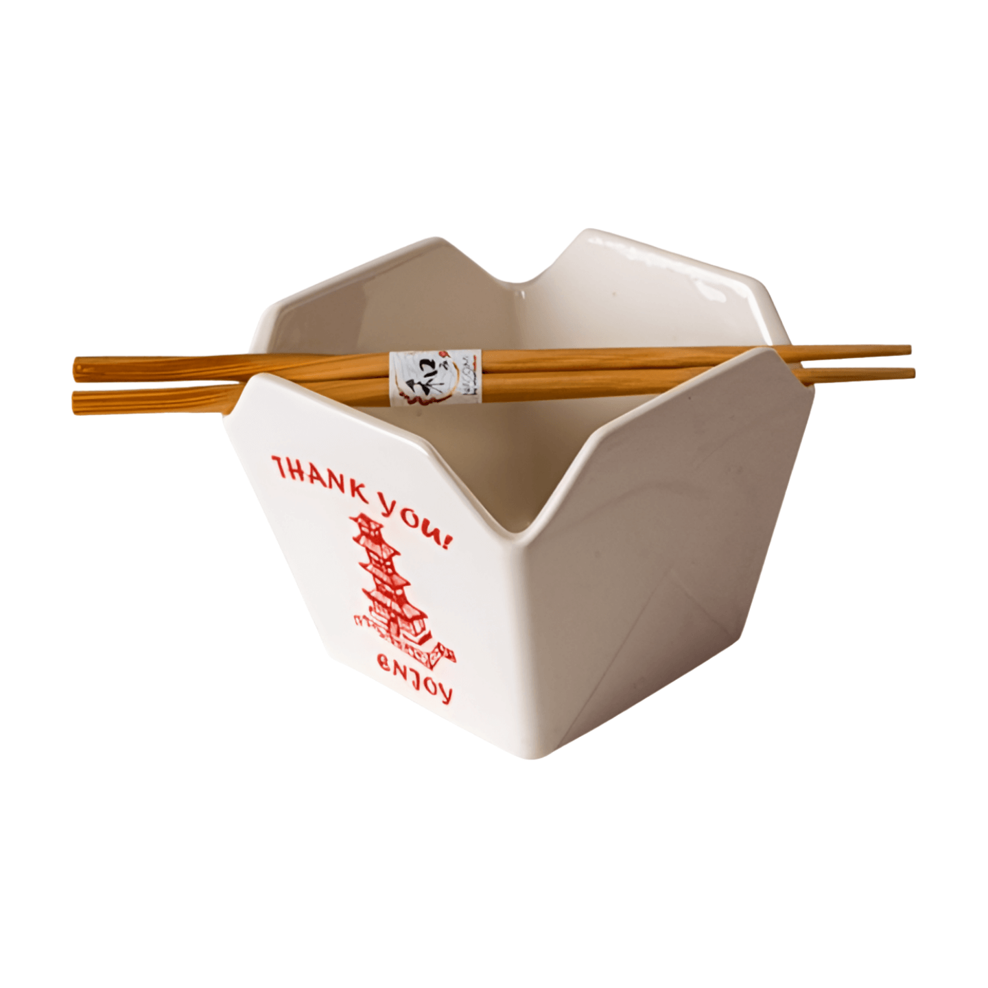 Takeout Box Serving Bowl with Chopsticks - Pagoda