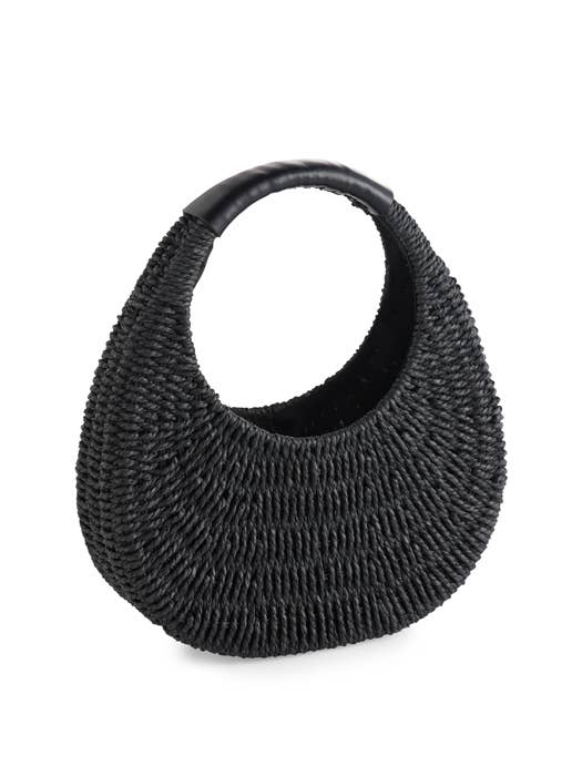 Crescent Midnight Woven Bag available at Alicia DiMichele Boutique – stylish women’s fashion and accessories.