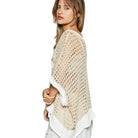 Taupe Peace Crochet Knit Top available at Alicia DiMichele Boutique – stylish women’s fashion and accessories.