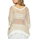 Taupe Peace Crochet Knit Top available at Alicia DiMichele Boutique – stylish women’s fashion and accessories.