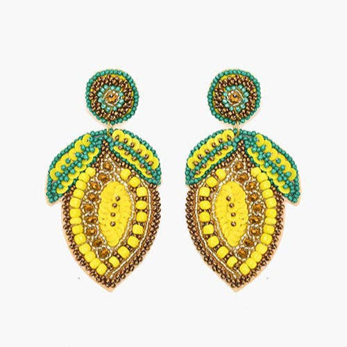 Positano Lemon Earrings available at Alicia DiMichele Boutique – stylish women’s fashion and accessories.