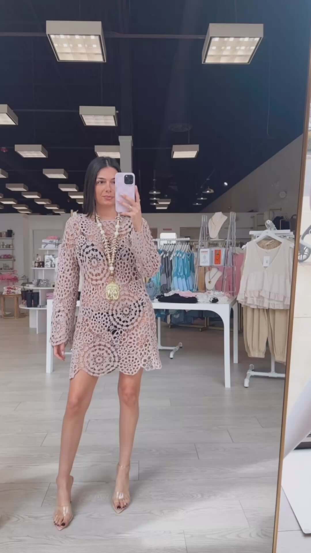Sheer Crochet Beach Dress – Alicia DiMichele Boutique