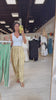 Drift Stripe Parachute Pants – Electric Lime available at Alicia DiMichele Boutique – stylish women’s fashion and accessories.