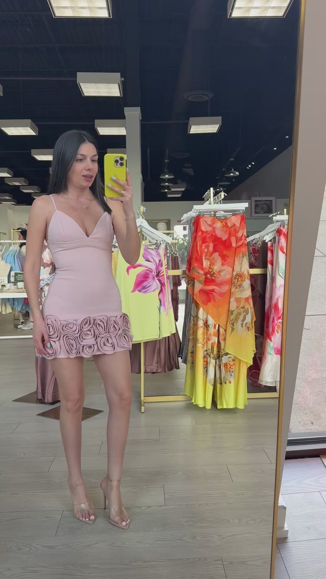 Rose Petal Hem Mini Dress – Alicia DiMichele Boutique
