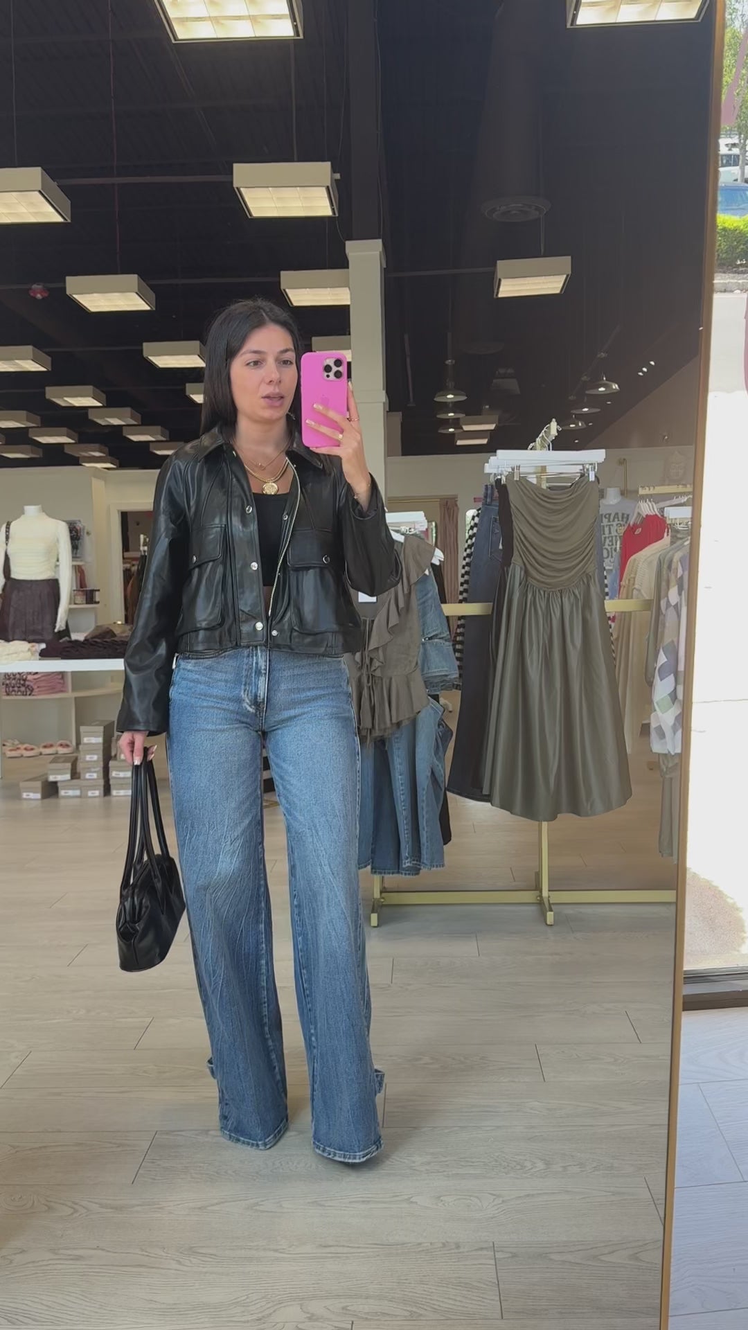 The Lowe Cropped Jacket - Black Vegan Leather -RbL puppeT – Alicia