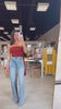 Rosette Cut Out Tube Top