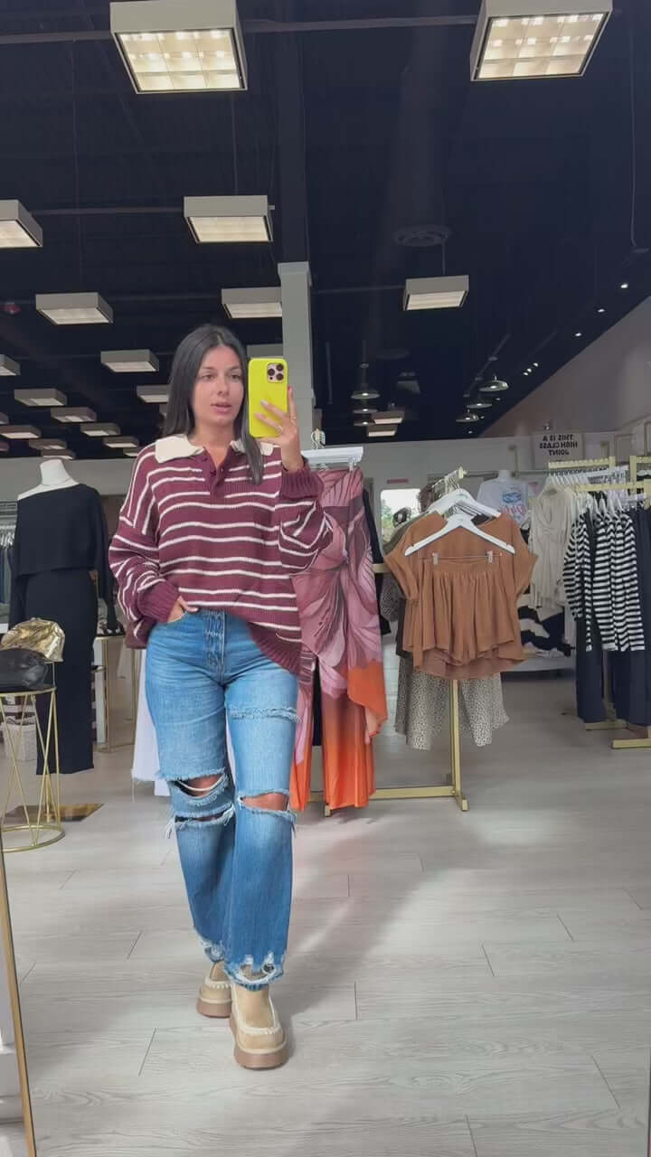Varsity Stripe Sweater – Alicia DiMichele Boutique