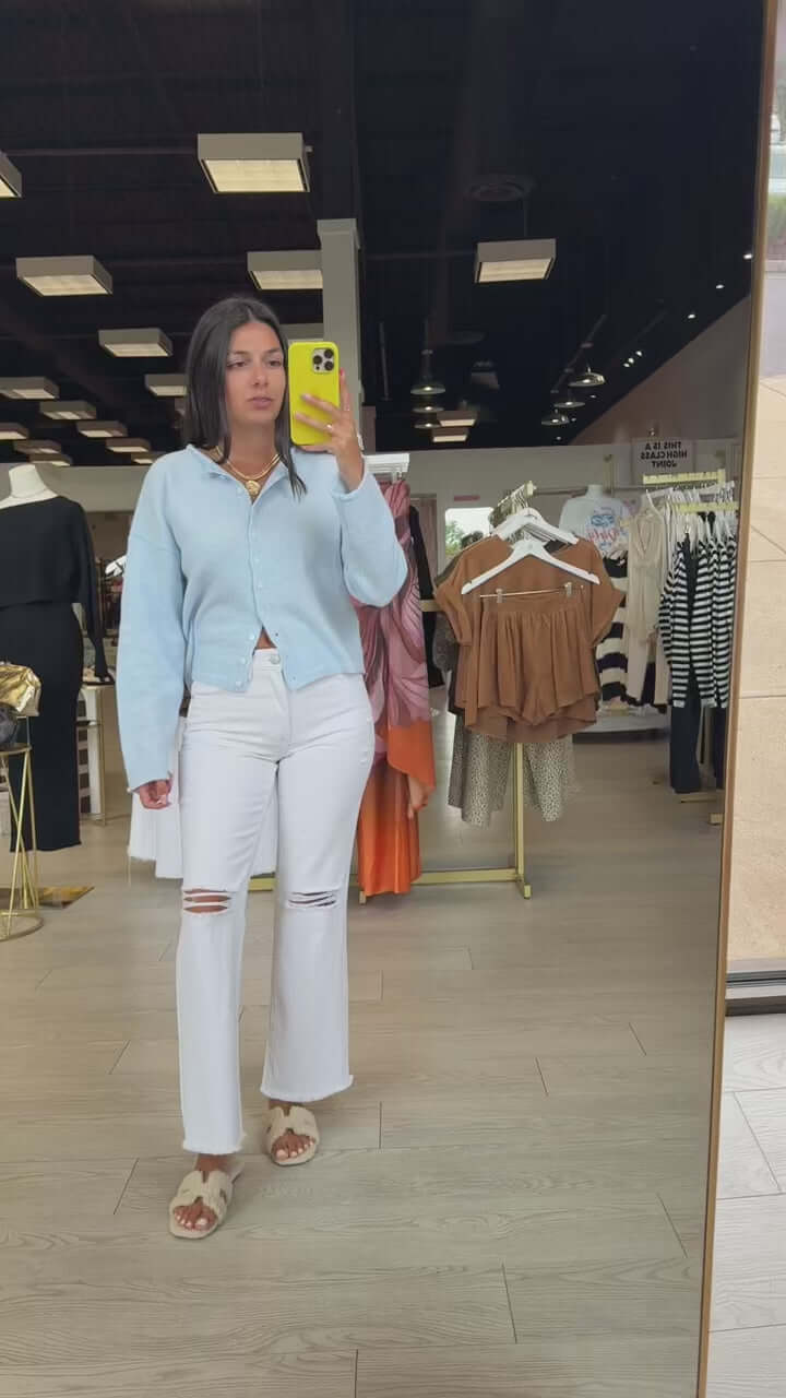 Everyday Ease Cardigan - Baby Blue – Alicia DiMichele Boutique
