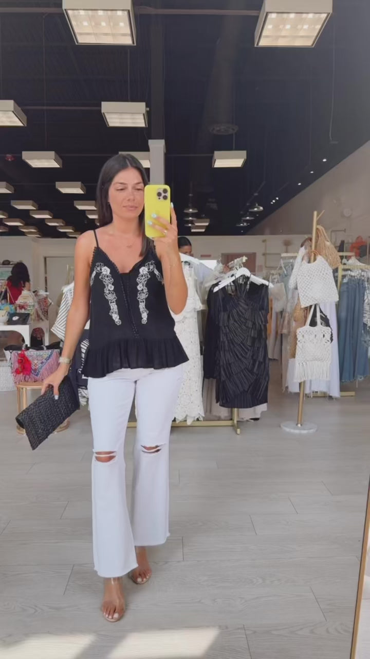 Petal Daze Embroidered Tank available at Alicia DiMichele Boutique – stylish women’s fashion and accessories.