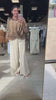 French Terry Wide Leg Sweatpants - Sand – Alicia DiMichele Boutique