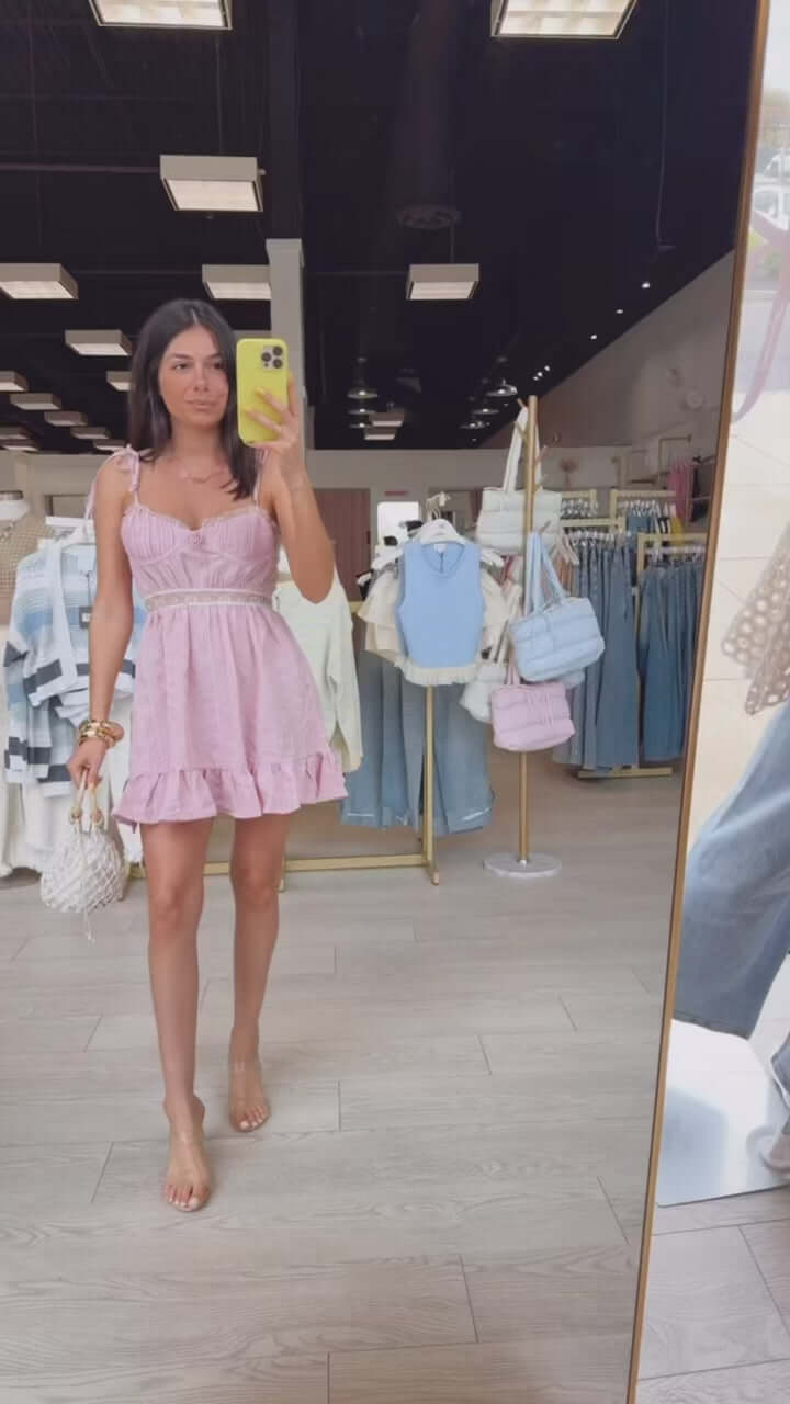 Sugar Gingham Lace Dress – Alicia DiMichele Boutique