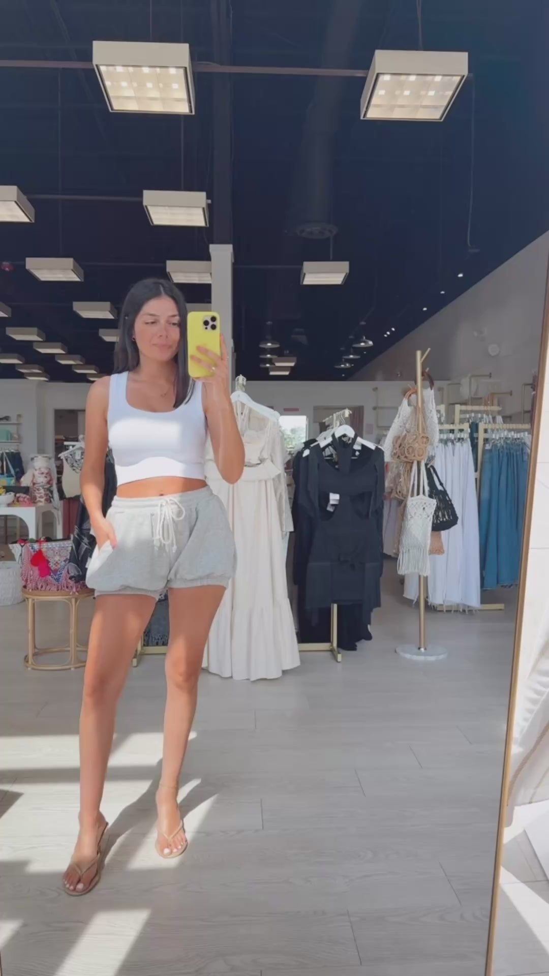 Silver Drift Bubble Shorts available at Alicia DiMichele Boutique – stylish women’s fashion and accessories.