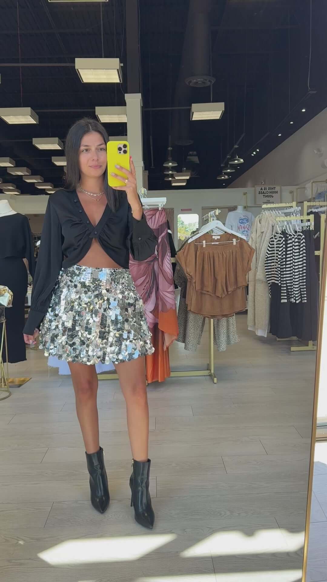 Shimmer Sequin Mini Skirt – Alicia DiMichele Boutique