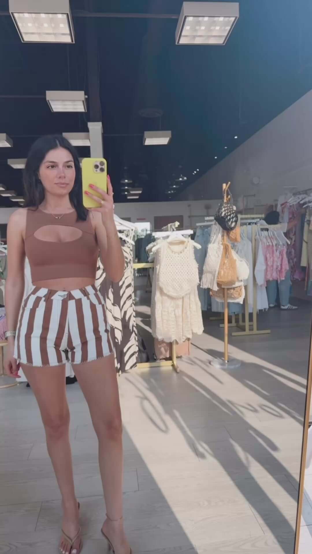 Terracotta Stripe Shorts – Alicia DiMichele Boutique