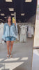 Sky Ruffle Button Top – Alicia DiMichele Boutique