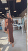 Flared Ribbed Maxi Dress