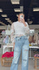 High Rise Ripped Raw Hem Crossover Jeans – Alicia DiMichele Boutique