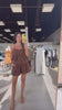 Suede Pleated Shorts Set – Brown – Alicia DiMichele Boutique