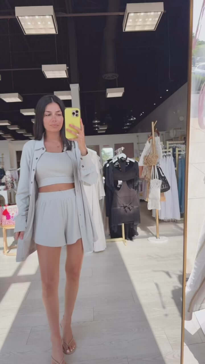 Cozy Chic Gray Short Set – Alicia DiMichele Boutique