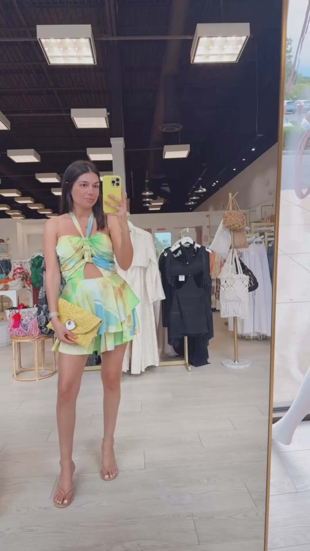 Lime Tropic Halter Romper – Alicia DiMichele Boutique