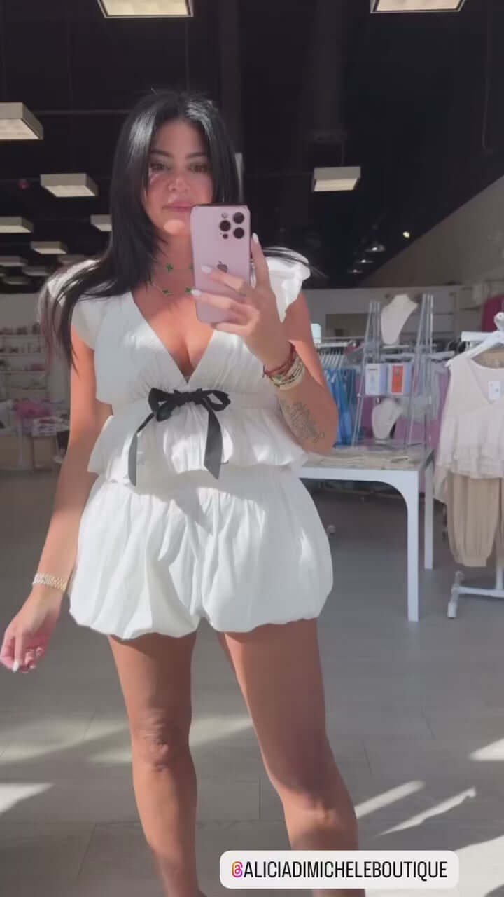 Poplin Puff Shorts - White – Alicia DiMichele Boutique