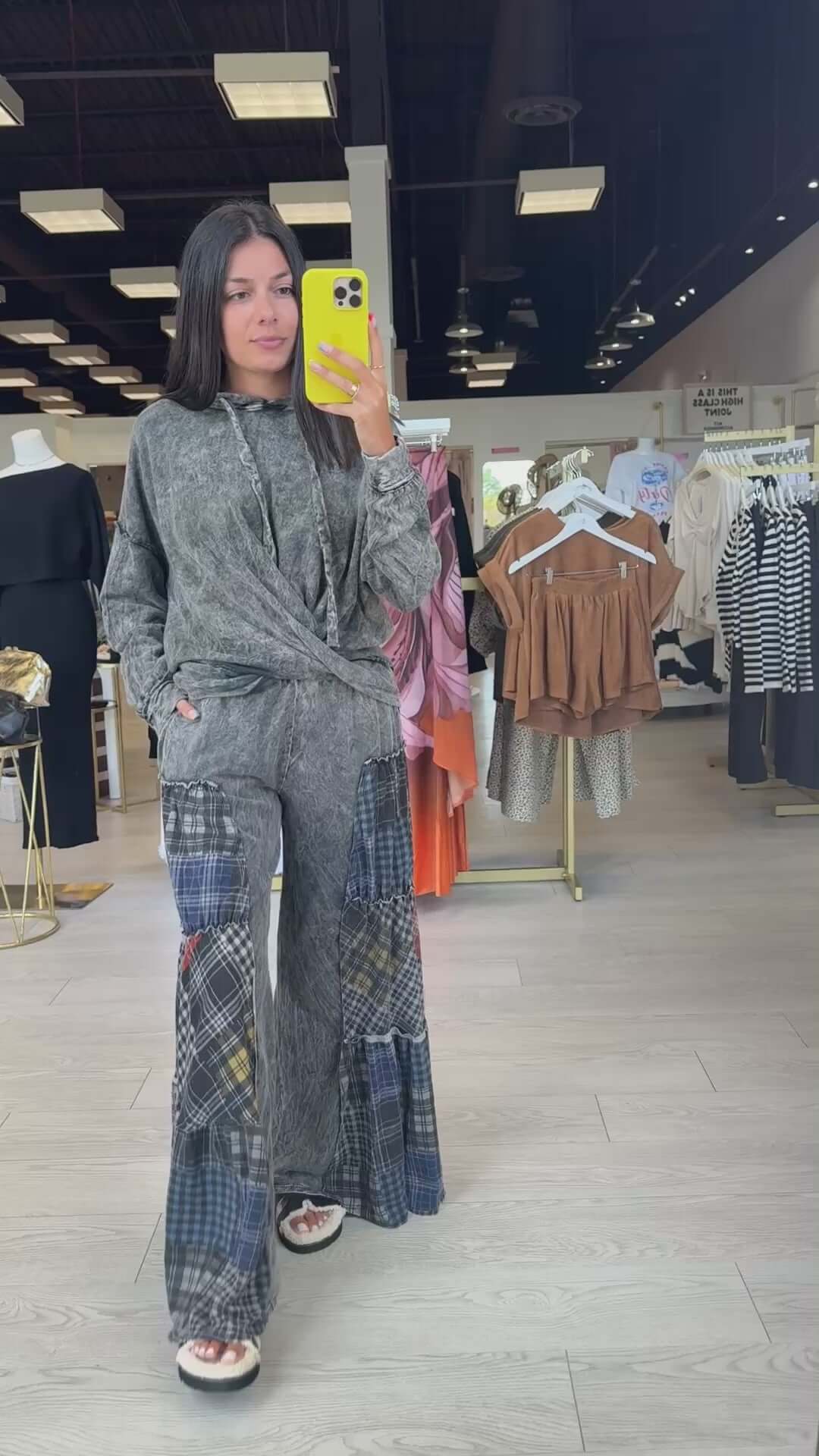 Charcoal Wanderer Plaid Flare Pants – Alicia DiMichele Boutique
