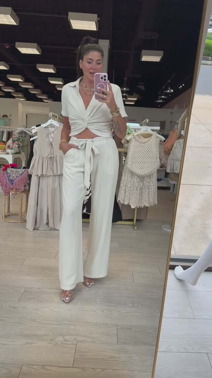 Twist Tides Pant Set – Alicia DiMichele Boutique