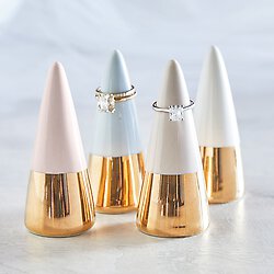Ceramic Ring Cone - White
